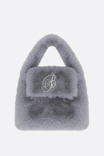 BLUMARINE B pin-detailed faux fur handbag Woman
