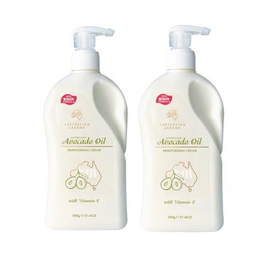 澳洲GM 酪梨油滋潤保濕霜含維他命E 500g/瓶(家庭號) 2入組