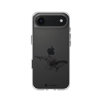 iPhone Air Clear Case（相機按鈕） 透明 - Kerby Rosanes - 鯨魚 - 黑