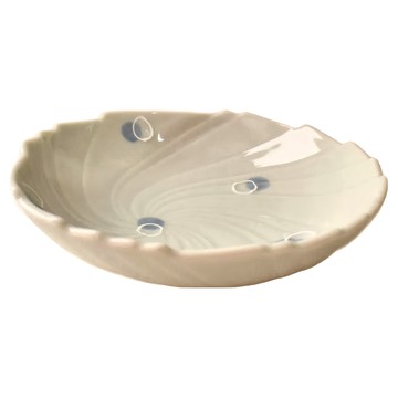 佐和陶瓷 - 日本製陶瓷深皿  藍點旋紋  18 X 4cm  1個