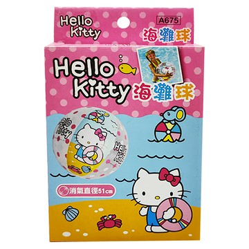 SUCCESS 成功 海灘球 Hello Kitty 粉點色  51cm  HEIIO KITTY 粉點色  1個