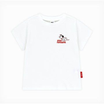 韓國 mollimelli - (聯名款)迷你卡通人物101忠狗印短袖上衣-白