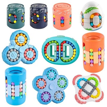 指尖陀螺玩具滾珠益智六面開發創意腦力神器魔方旋轉減壓魔豆