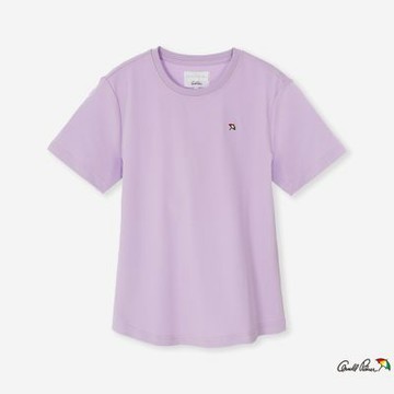 【Arnold Palmer 雨傘】女裝 小傘刺繡圓領短袖T-Shirt（淺灰紫）