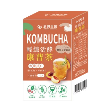 辰興生醫輕纖活酵康普茶10入-水蜜桃C