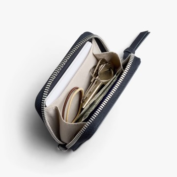 Bellroy Folio Piccolo 小錢包 卡片收納包 拉鍊包 零錢包 優質皮革(藍）-WFBA