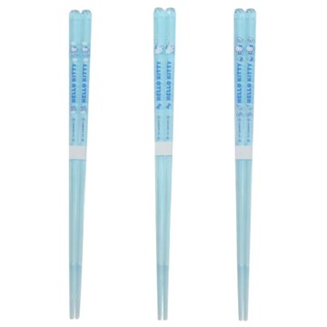 小禮堂 Sanrio 三麗鷗 Hello Kitty壓克力筷 23cm (水藍透明款)