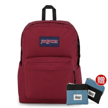 JANSPORT SUPERBREAK PLUS 校園系列後背包 -酒棕紅