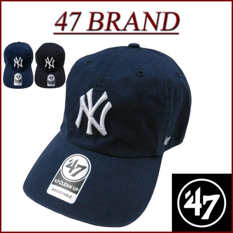 47BRAND ニューヨーク ヤンキース ロゴ刺繍 ベースボールキャップ