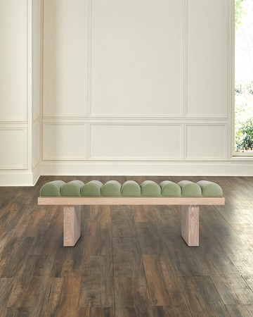 Caspian Channel-Tufted Bench, 52"