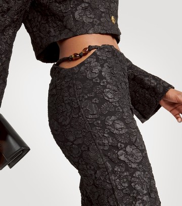 Ganni Jacquard low-rise flared pants