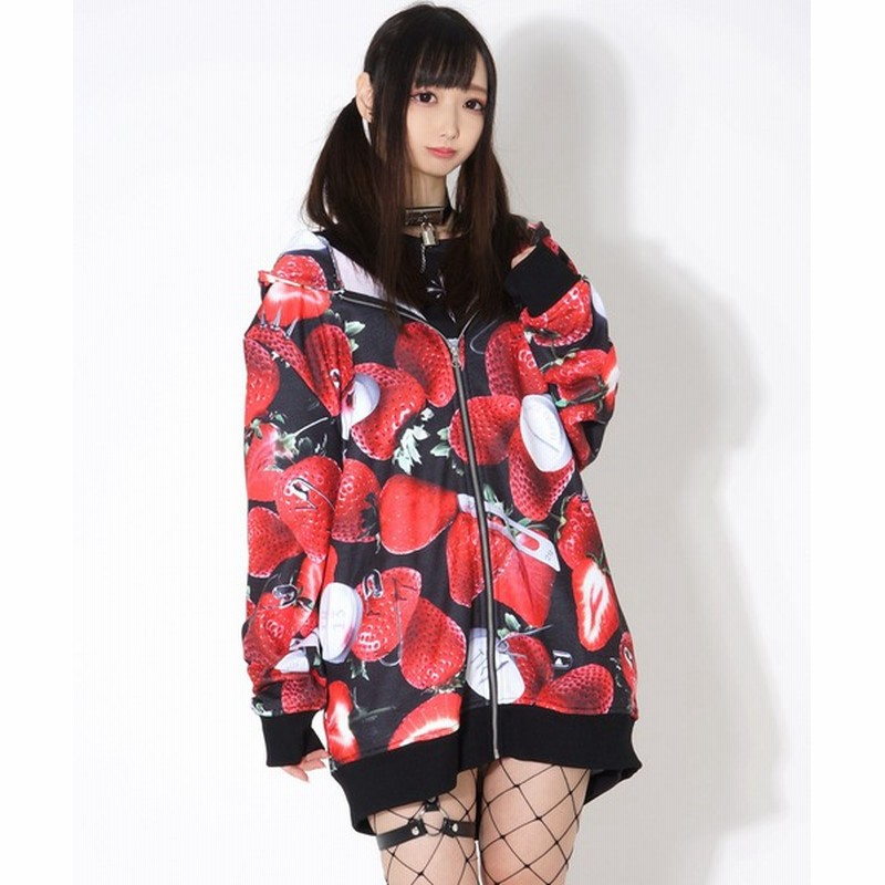 TRAVAS TOKYO いちごパーカー 白