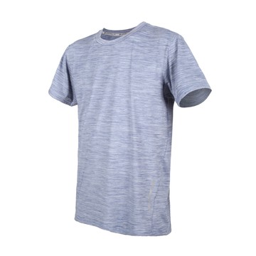 hodarla 男速決剪接短袖圓領t恤-台灣製 運動 上衣 慢跑 休閒 網球 麻花灰藍