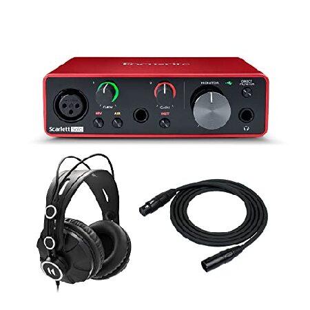 Focusrite Scarlett Solo 3rd Gen USB Audio Interface Bundle with Headphones and XLR Cable