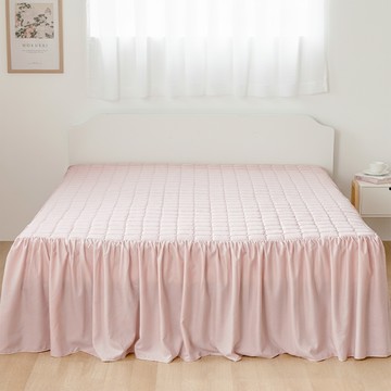 The Zari Bonita 荷葉邊裙床罩固定帶式墊  乳桃粉色  SS (110 x 200 x 50 cm)