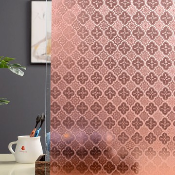 優樂悅~彩色復古海棠花窗戶玻璃貼膜推拉門裝飾紙店鋪免膠透光不透明貼紙貼紙 玻璃貼 壁貼