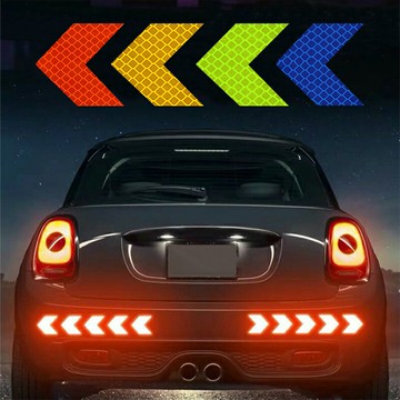 箭頭警示反光車貼 10入 反光貼紙 車用反光貼 警示貼紙 反光片 汽車貼紙 夜間反光【CW0351】普特汽車精品