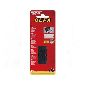 【OLFA】專業玻璃用刮刀備用刀片 6片/包 GSB-2S/6B