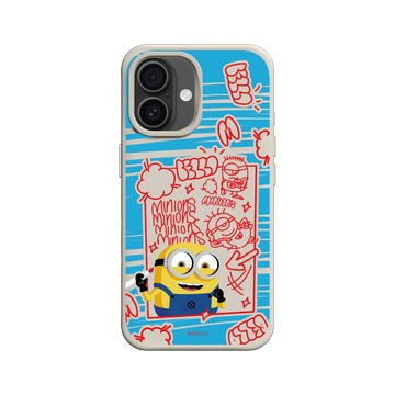 iPhone 16 SolidX 貝殼灰 - Minions - Minions - Bob draws
