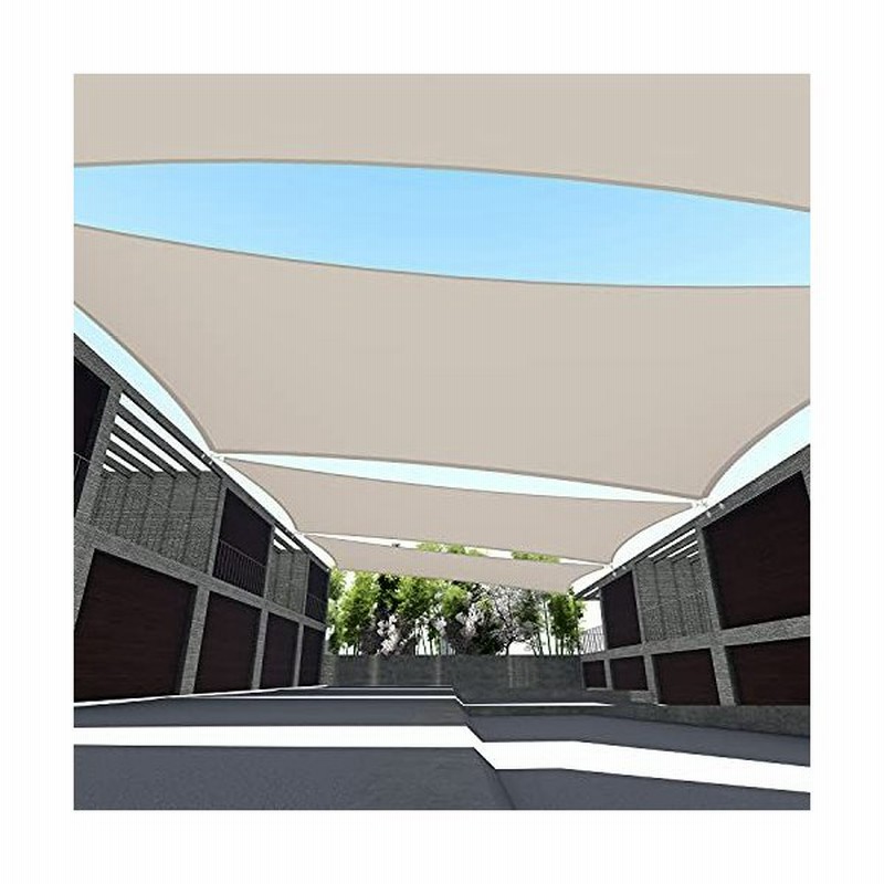 安い購入 海外限定 Tang Sunshades Depot 7 X16 Rectanlge Waterproof Knitted Shade Sail With 6 Inch Hardware Kit Curved Edge Beige 2 Gsm Uv Block Pergola Carp 新座販売 Kingscages Com