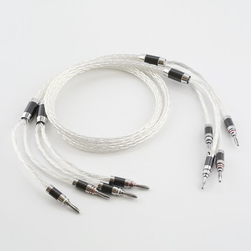 8AG純銀發燒級喇叭線【川木】全新【W263】鍍銀主音響線 HIFI線 音箱線 (香蕉頭對香蕉頭)