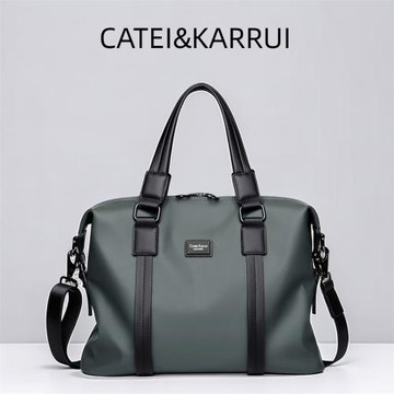 輕奢新品防水牛津布手提包男 男士通勤上班橫款電腦單肩斜挎包潮