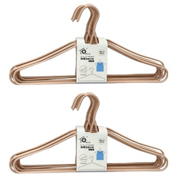加粗浸塑衣架  24.2 x 15.1 x 7.5cm  粉色