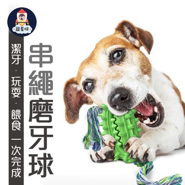 【寵星球】可串繩磨牙球 寵物磨牙球 狗狗磨牙球 寵物玩具 狗狗磨牙 狗狗磨牙器  寵物磨牙 磨牙玩具 耐咬耐磨 漏食玩具
