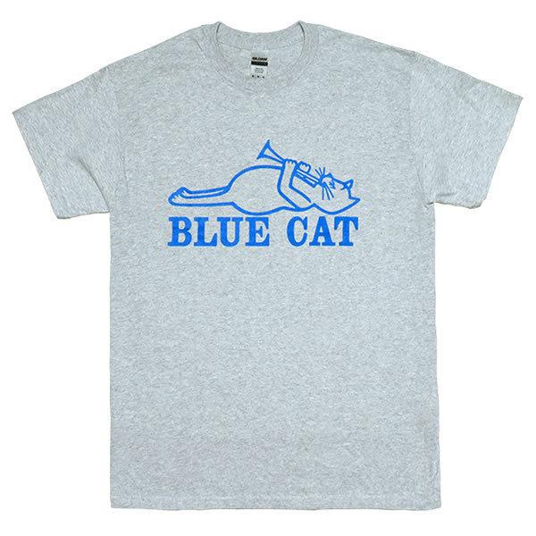 Lサイズ]Blue Cat（ブルーキャット） Records by Trojan SKA スカ 猫目 ネコ ロゴTシャツ 白 - 記念品、思い出の品