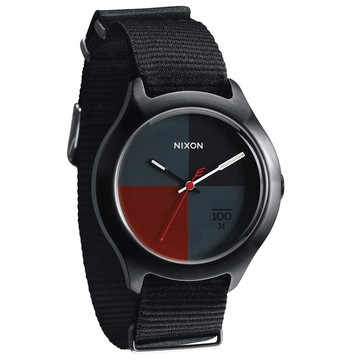 NIXON The QUAD 拼裝潮流都會休閒腕錶-黑