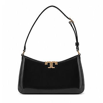 TORY BURCH ELEANOR SLIM 水鑽LOGO手提肩背包(黑)