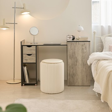 ONE生活-機能伸縮書桌/書桌櫃/雙抽書桌