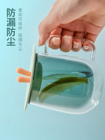 ins風卡通硅膠蓋子水杯通用圓形茶杯蓋馬克杯玻璃陶瓷杯蓋防塵