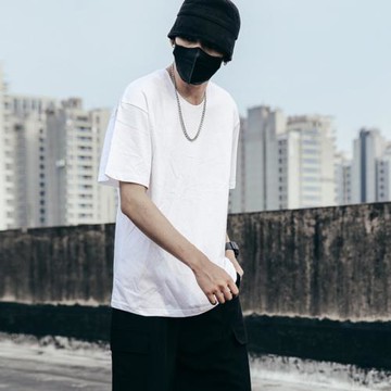 230g純棉圓領t恤重磅純色純白百搭寬松內搭半袖男女短袖打底衣服