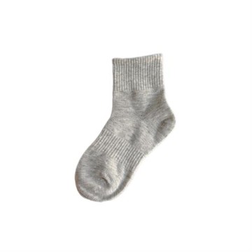 兒童襪子春秋純棉男寶寶黑白灰短襪女童春秋男童純色無骨運動潮襪