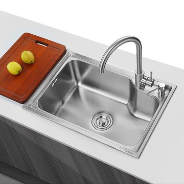 優樂悅~洗菜盆單槽304不銹鋼水槽廚房加厚洗碗池水池家用陽臺大小洗手盆水槽 水槽配件 水槽架 洗理臺