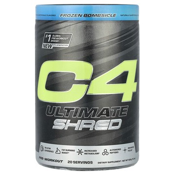 C4 / Cellucor, C4® Ultimate Shred，運動前，冰凍炸彈冰棒，14.3 盎司（406 克）