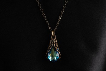 【CRUXART】西洋首飾珠寶-輕奢小品-鏡水夢境-1980s美國-銅製項鍊