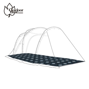 【地布】2D帳專用|全鋪型祥雲地布|加厚防刮|防潑水格紋|抗撕裂-OB23168