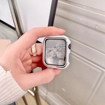 雙色電鍍 殼膜一體 適用 Apple Watch S10 9 8 7 SE 蘋果手錶保護殼 45mm 44mm 46mm