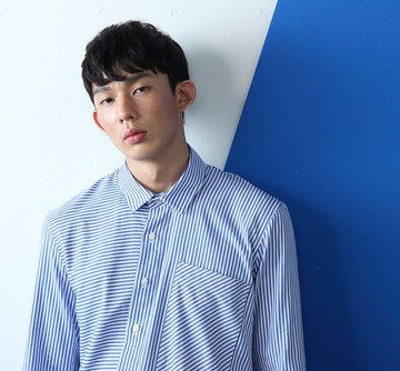 【上班單品】膠原蛋白不對襯門襟襯衫 - 藍