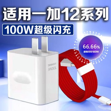 適用一加12充電器100W超級閃充oppo一加12充電頭One Plus12充電插頭閃充頭一加12充電套裝加長2米線