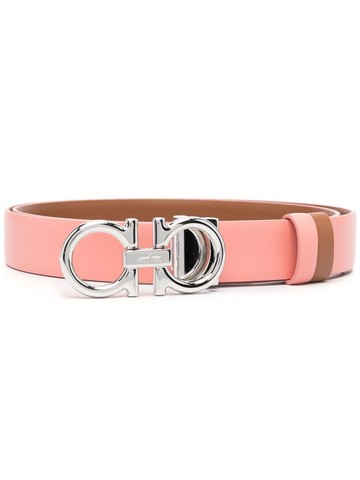 Ferragamo - Donna engraved-logo belt - women - Calf Leather - 85 - Brown