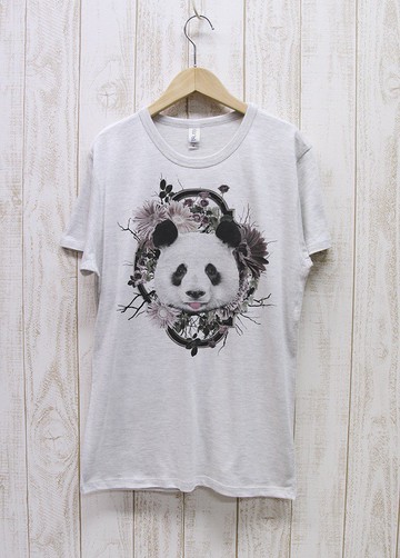 ronron PANDA Tee 花框 煙燻白 / R025-TT-HWH