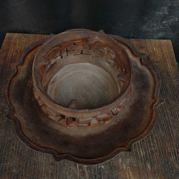 鐵火爐火盆溫酒爐老式炭爐取暖熱水煮茶影視道具精美鐵器古玩收藏