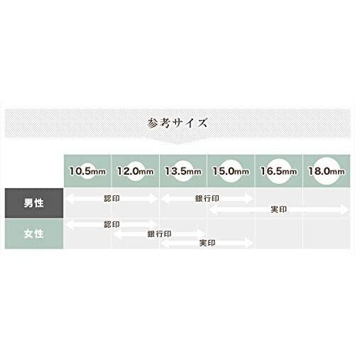 単品 ケース無し ミラーチタンゴールド 印鑑 アタリ付き ハンコ 認印 実印 銀行印 男性女性 10.5mm 12mm 13.5mm 15mm 16.5mm 18mm から選べる