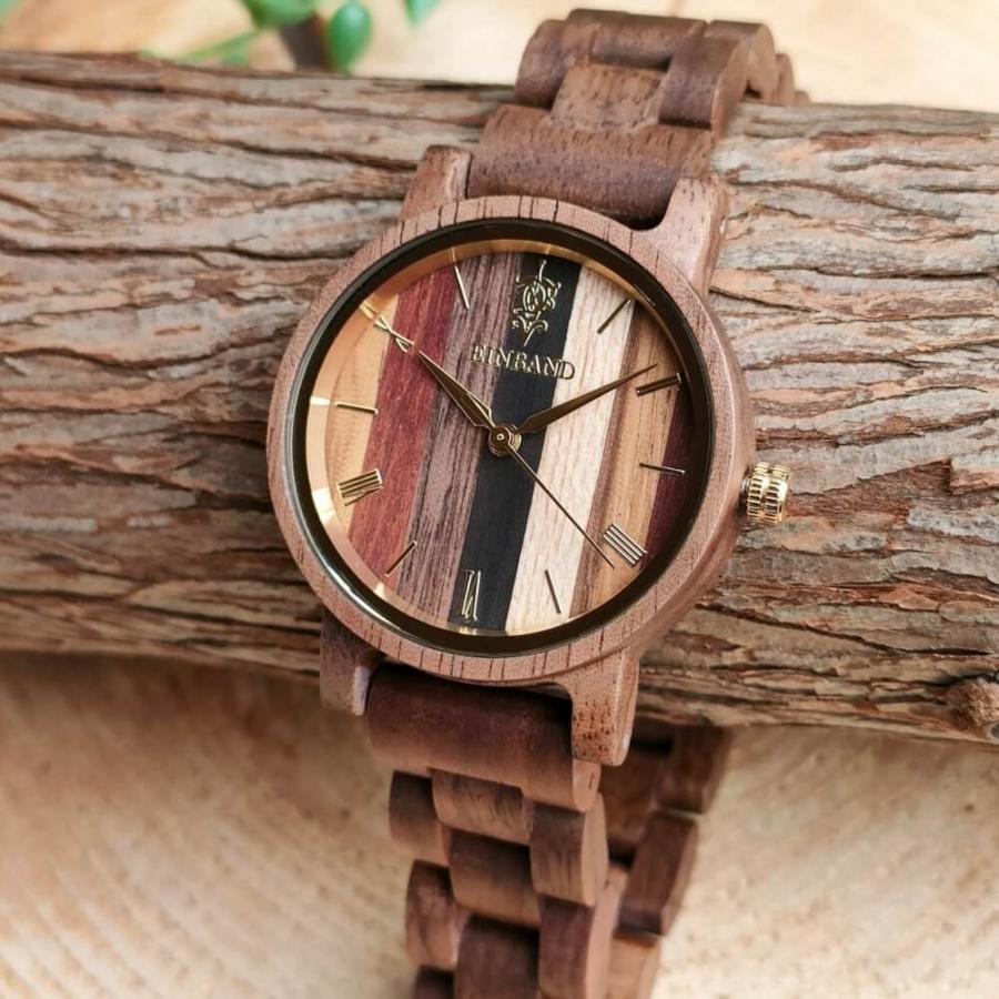 Reise Mix Wood × Walnut 木製 腕時計 32mm EINBAND アインバンド