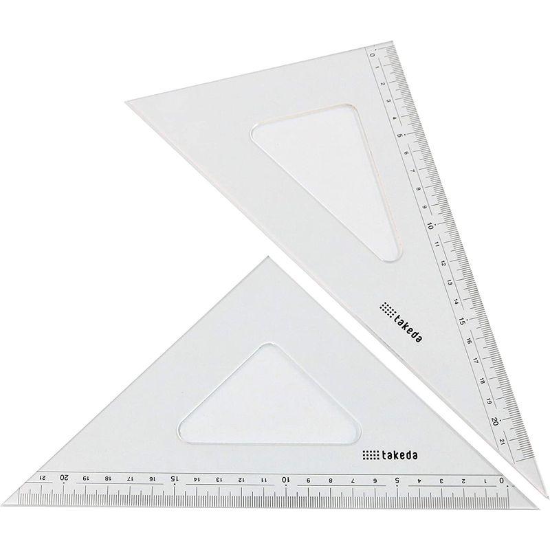 takeda 三角定規 目盛付設計 製図 三角 定規 建築士 (15cm)