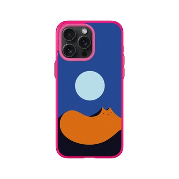 iPhone 15 Pro Max Clear 粉漾桃 - ilovedoodle (Lim Heng Swee) - Lunar Mirage Cat - 月光貓