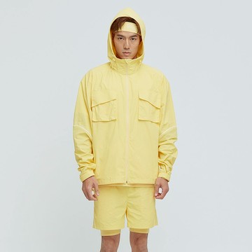 不可退換 /涼感透氣抽繩外套(男)-黃